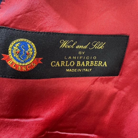 Suit Supply blue plaid wool and silk by Lanificio Carlo Barbera blazer size 46S. - Picture 9 of 10